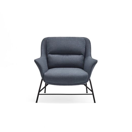 Petrol blue fabric armchair, 88 x 84 x 87 cm | Sadira