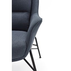 Petrol blue fabric armchair, 88 x 84 x 87 cm | Sadira