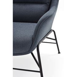 Petrol blue fabric armchair, 88 x 84 x 87 cm | Sadira