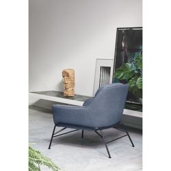 Petrol blue fabric armchair, 88 x 84 x 87 cm | Sadira