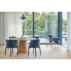 Petrol blue fabric armchair, 88 x 84 x 87 cm | Sadira