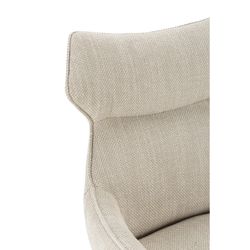 Poltrona de tecido bege, 60 x 65 x 90 cm | Dara