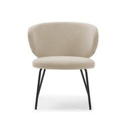 Beige fabric armchair, 76 x 73 x 77 cm | Rush