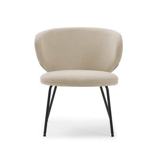 Beige fabric armchair, 76 x 73 x 77 cm | Rush
