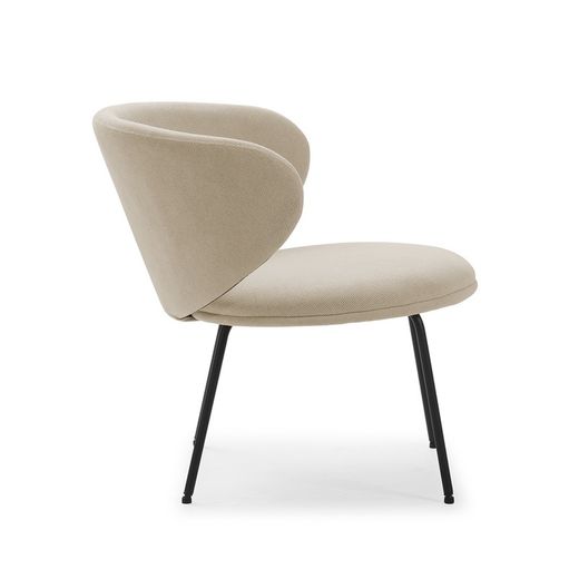 Beige fabric armchair, 76 x 73 x 77 cm | Rush