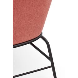 Fauteuil en tissu corail, 88 x 84 x 87 cm | Sadira