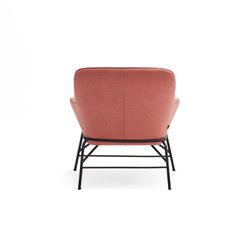 Fauteuil en tissu corail, 88 x 84 x 87 cm | Sadira