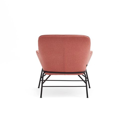 Fauteuil en tissu corail, 88 x 84 x 87 cm | Sadira