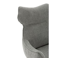 Fabric armchair in grey, 60 x 65 x 90 cm | Dara