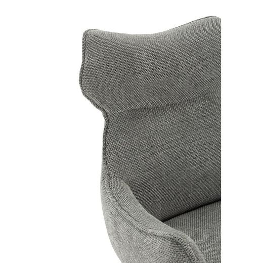 Fabric armchair in grey, 60 x 65 x 90 cm | Dara
