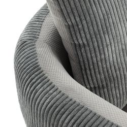 Fabric armchair in grey, 70 x 61 x 72.5 cm | Aruni
