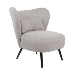 Butaca de tejido en gris, 73,5 x 78 x 76 cm | Elle
