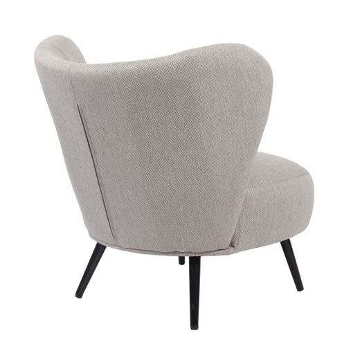 Butaca de tejido en gris, 73,5 x 78 x 76 cm | Elle