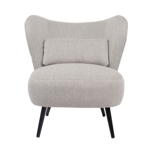Butaca de tejido en gris, 73,5 x 78 x 76 cm | Elle