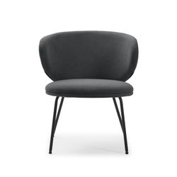 Dark grey fabric armchair, 76 x 73 x 77 cm | Rush