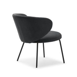 Dark grey fabric armchair, 76 x 73 x 77 cm | Rush