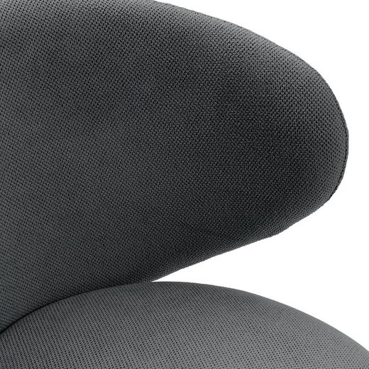 Dark grey fabric armchair, 76 x 73 x 77 cm | Rush