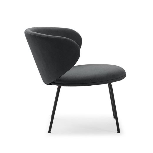 Dark grey fabric armchair, 76 x 73 x 77 cm | Rush