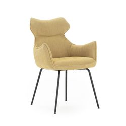Mustard fabric armchair, 60 x 65 x 90 cm | Dara