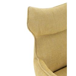 Mustard fabric armchair, 60 x 65 x 90 cm | Dara