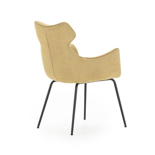 Mustard fabric armchair, 60 x 65 x 90 cm | Dara