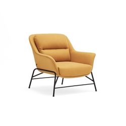 Mustard fabric armchair, 88 x 84 x 87 cm | Sadira