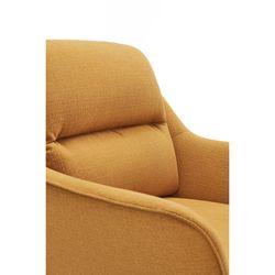 Mustard fabric armchair, 88 x 84 x 87 cm | Sadira