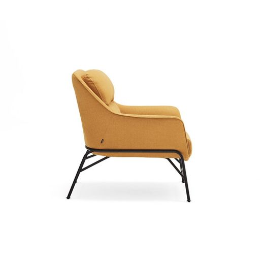 Mustard fabric armchair, 88 x 84 x 87 cm | Sadira