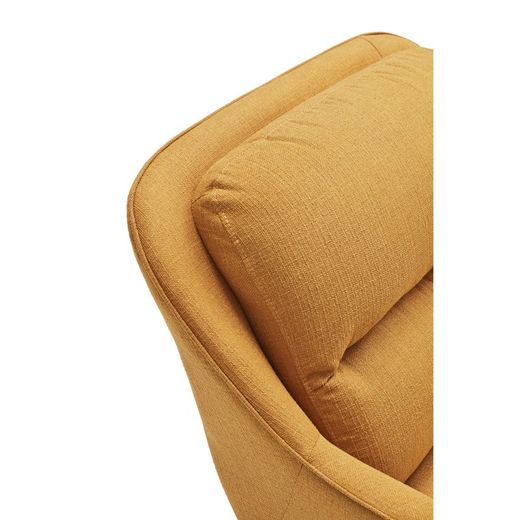 Mustard fabric armchair, 88 x 84 x 87 cm | Sadira