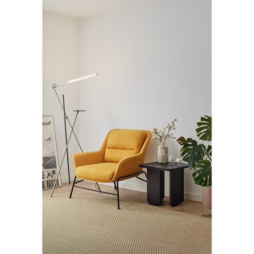 Mustard fabric armchair, 88 x 84 x 87 cm | Sadira