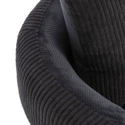 Black fabric armchair, 70 x 61 x 72.5 cm | Aruni