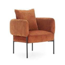 Fabric armchair in tile, 70 x 61 x 72.5 cm | Aruni