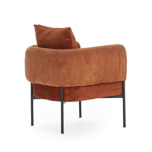 Fabric armchair in tile, 70 x 61 x 72.5 cm | Aruni