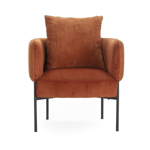 Fabric armchair in tile, 70 x 61 x 72.5 cm | Aruni
