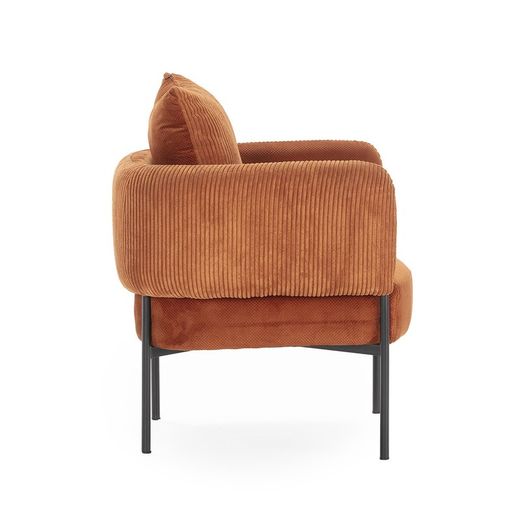 Fabric armchair in tile, 70 x 61 x 72.5 cm | Aruni