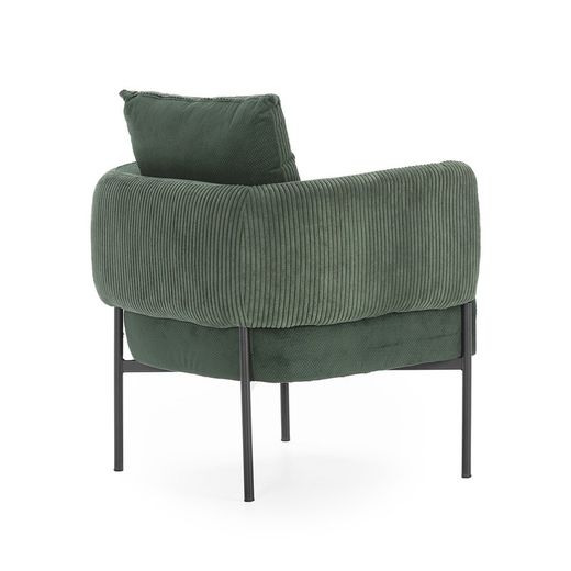 Fabric armchair in green, 70 x 61 x 72.5 cm | Aruni