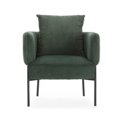 Fabric armchair in green, 70 x 61 x 72.5 cm | Aruni