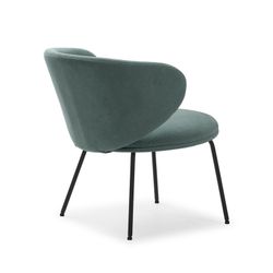 Fabric armchair in green, 76 x 73 x 77 cm | Rush