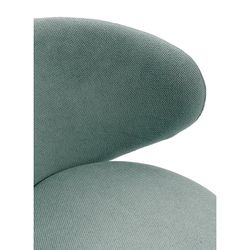 Fabric armchair in green, 76 x 73 x 77 cm | Rush
