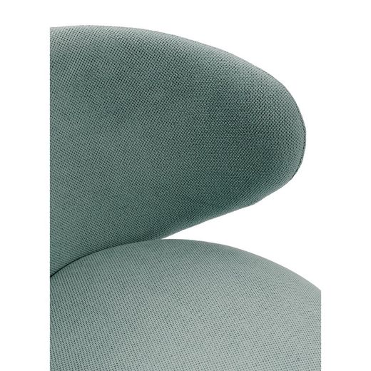 Fabric armchair in green, 76 x 73 x 77 cm | Rush
