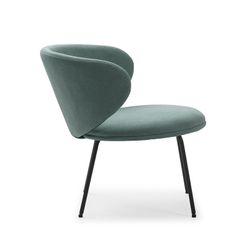 Fabric armchair in green, 76 x 73 x 77 cm | Rush