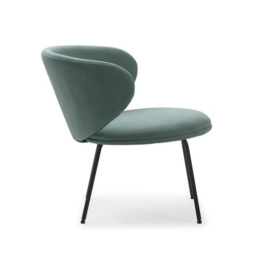 Fabric armchair in green, 76 x 73 x 77 cm | Rush