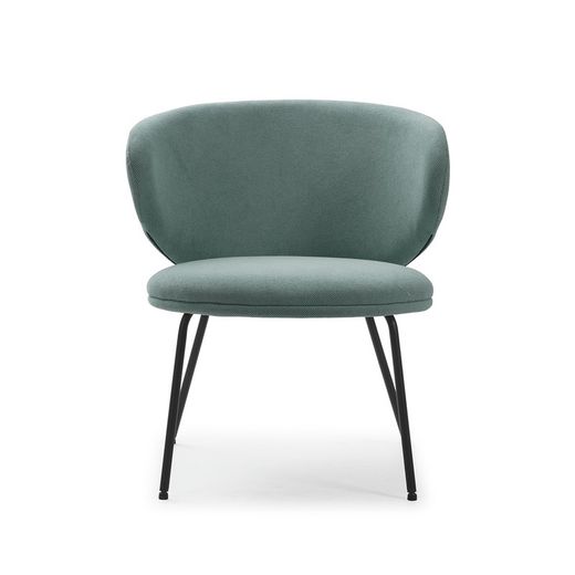 Fabric armchair in green, 76 x 73 x 77 cm | Rush