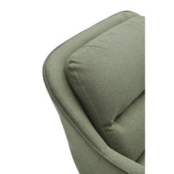 Grayish green fabric armchair, 88 x 84 x 87 cm | Sadira