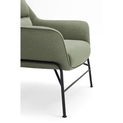 Grayish green fabric armchair, 88 x 84 x 87 cm | Sadira