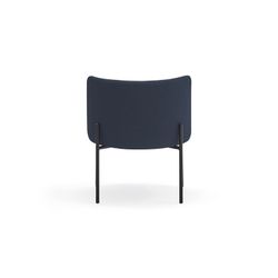 Navy blue fabric and metal armchair, 60 x 65 x 74 cm | Mogi