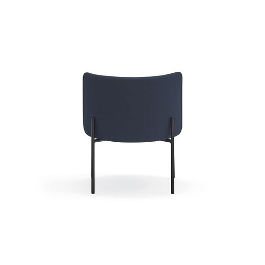 Navy blue fabric and metal armchair, 60 x 65 x 74 cm | Mogi