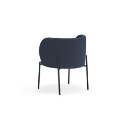 Navy blue fabric and metal armchair, 60 x 65 x 74 cm | Mogi