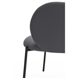 Dark grey fabric and metal armchair, 65 x 60 x 74 cm | Mogi