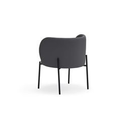 Dark grey fabric and metal armchair, 65 x 60 x 74 cm | Mogi